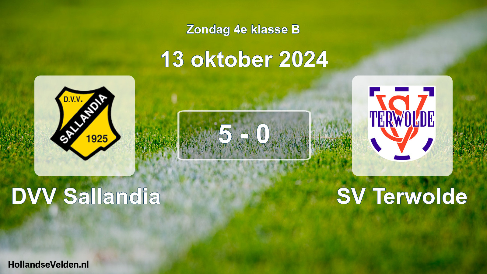 Total number of matches played: DVV Sallandia - SV Terwolde 5 - 0 (13 October 2024)
