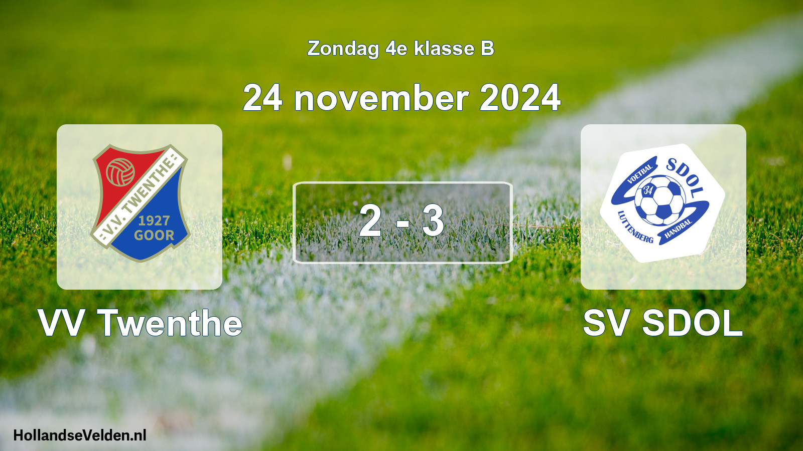 Total number of matches played: VV Twenthe - SV SDOL 2 - 3 (24 November 2024)