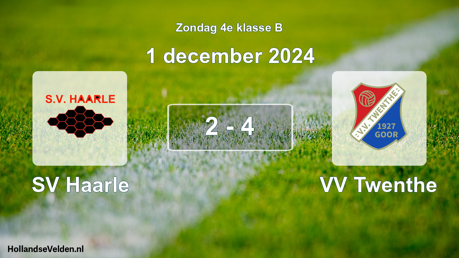 Total number of matches played: SV Haarle - VV Twenthe 2 - 4 (1 December 2024)
