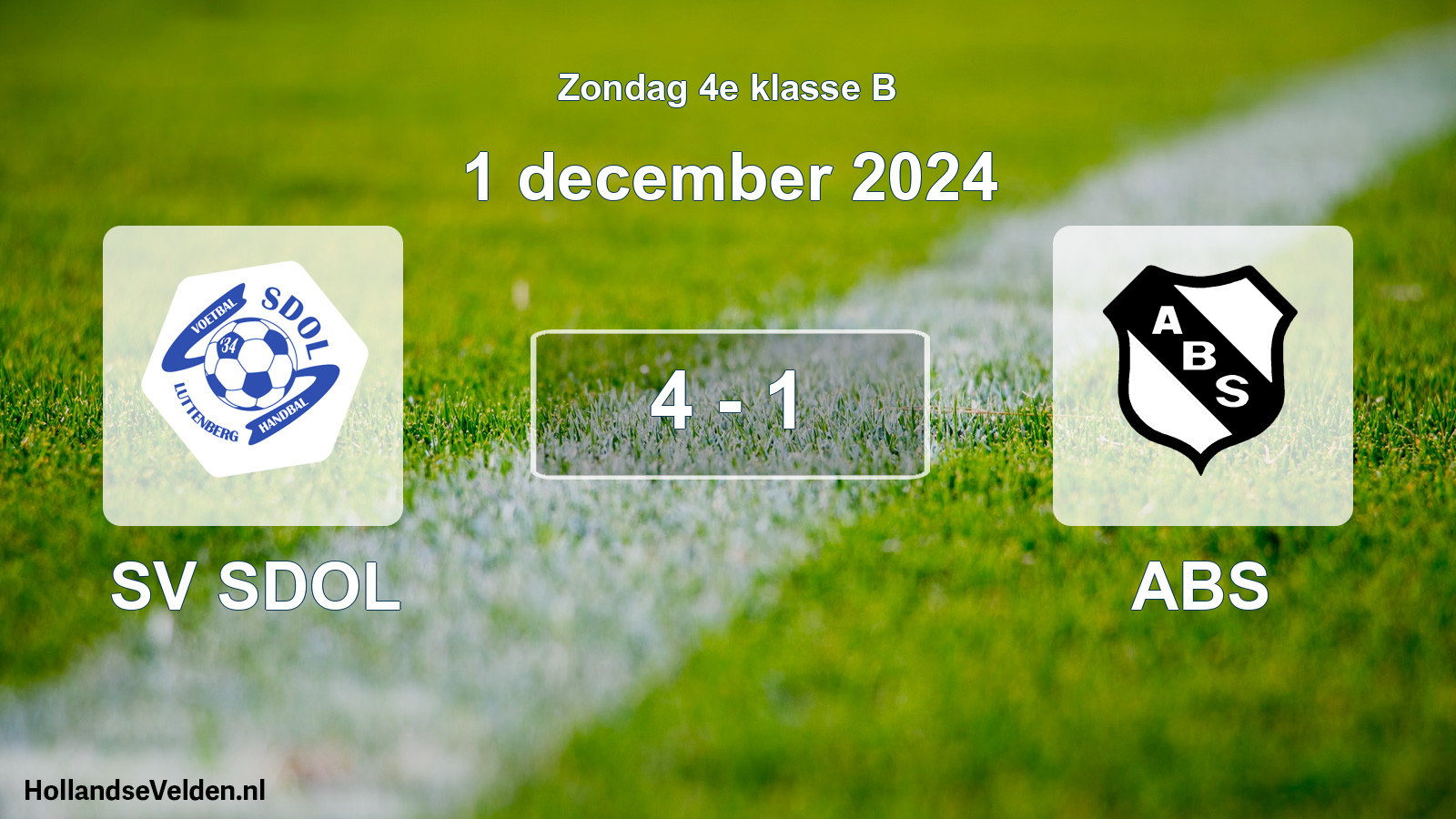 Total number of matches played: SV SDOL - ABS 4 - 1 (1 December 2024)