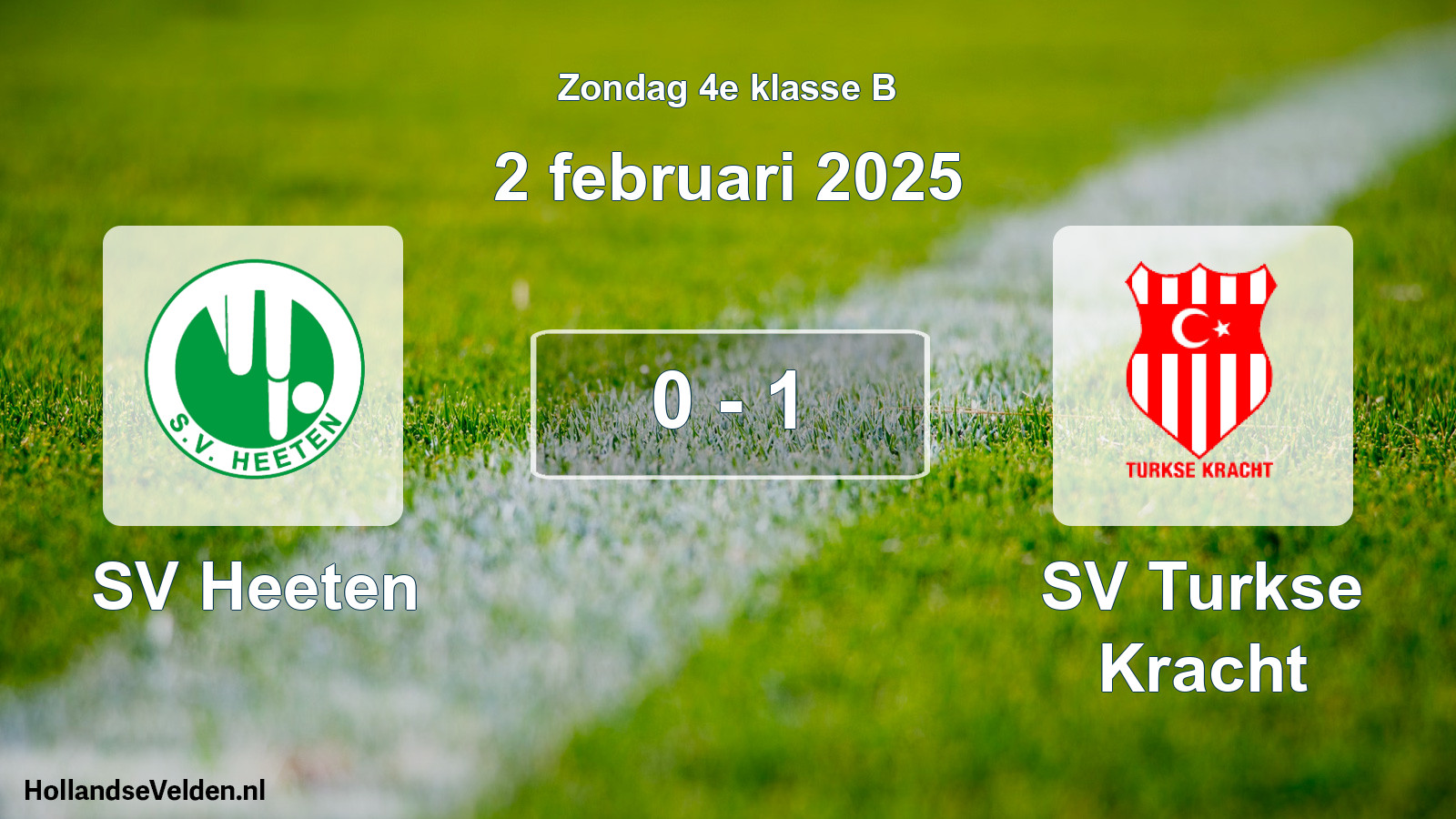Total number of matches played: SV Heeten - SV Turkse Kracht 0 - 1 (2 February 2025)