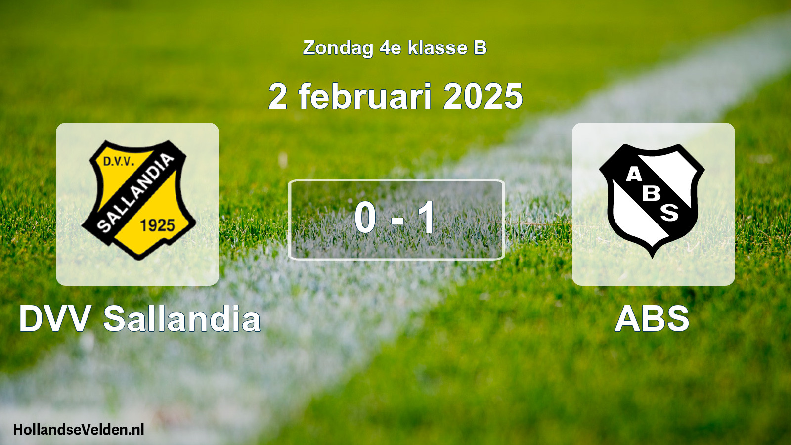 Total number of matches played: DVV Sallandia - ABS 0 - 1 (2 February 2025)