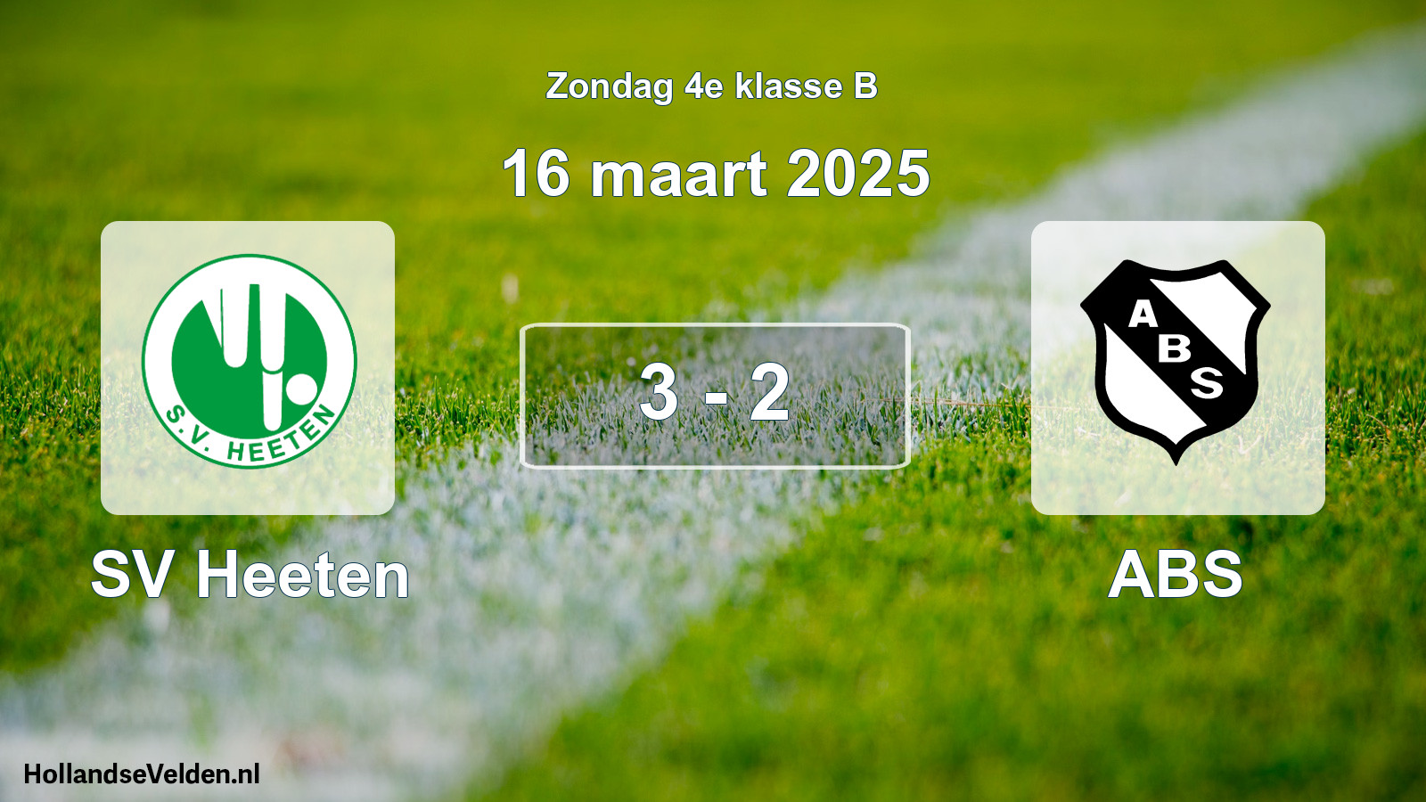 Total number of matches played: SV Heeten - ABS 3 - 2 (16 March 2025)