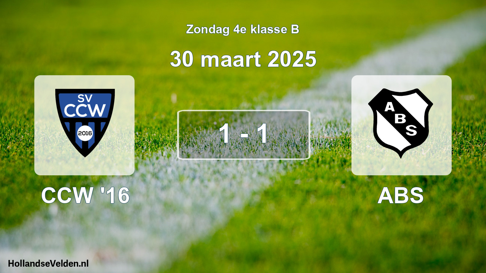 Total number of matches played: CCW '16 - ABS 1 - 1 (30 March 2025)
