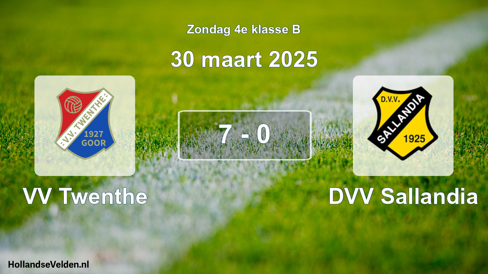 Total number of matches played: VV Twenthe - DVV Sallandia 7 - 0 (30 March 2025)