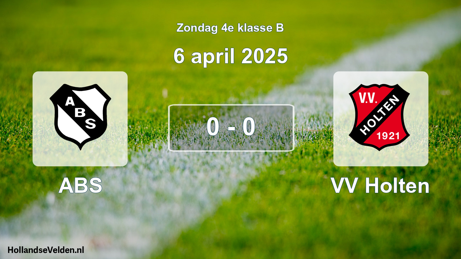 Total number of matches played: ABS - VV Holten 0 - 0 (6 April 2025)