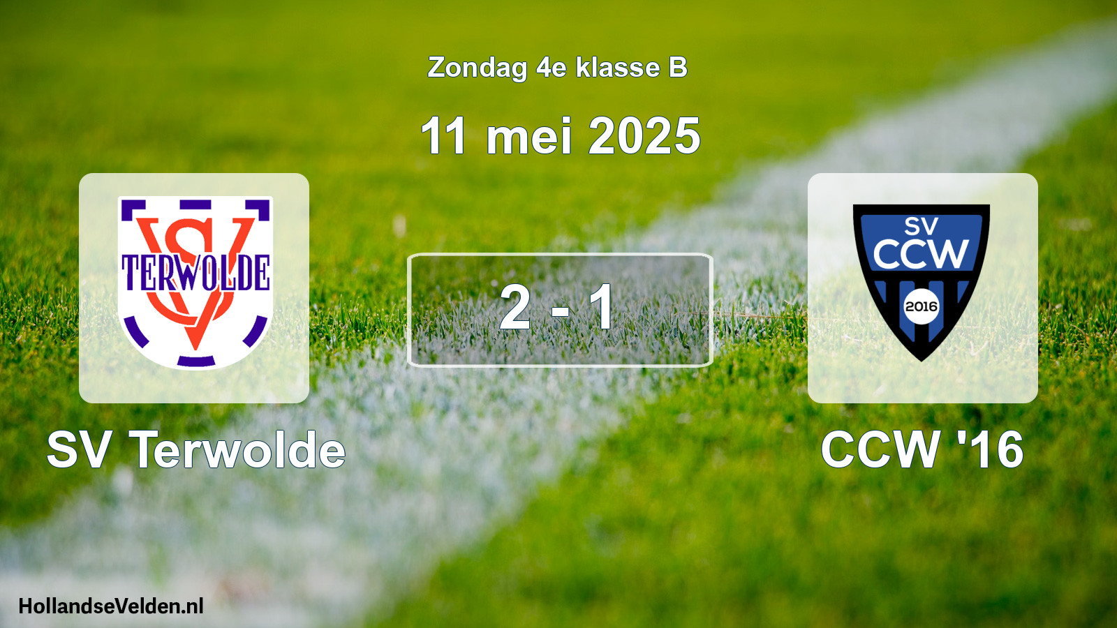 Total number of matches played: SV Terwolde - CCW '16 2 - 1 (11 May 2025)