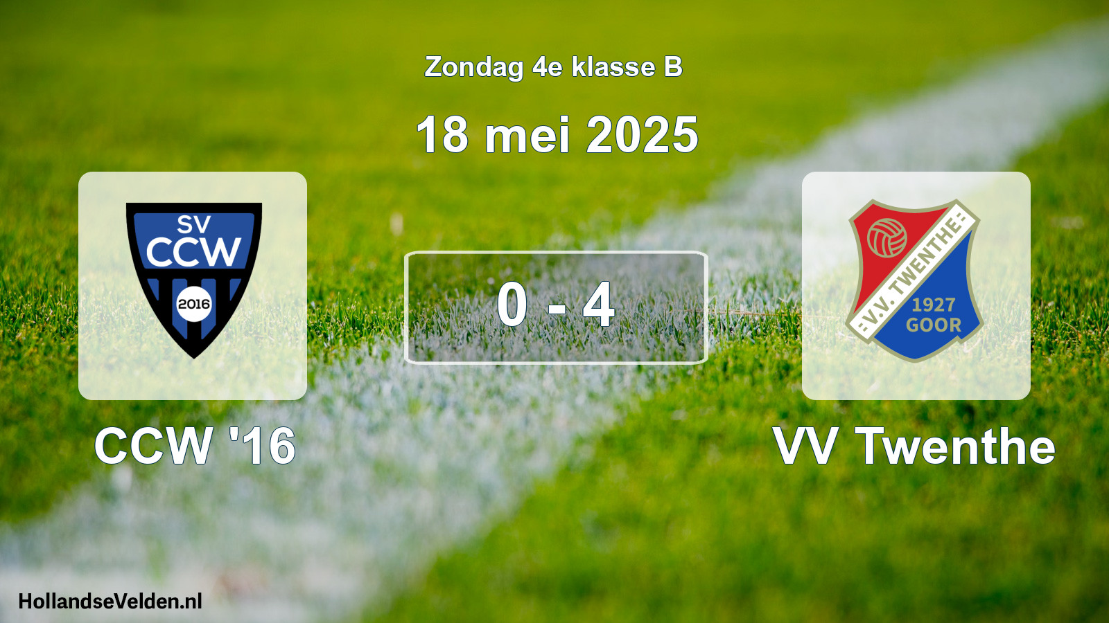 Total number of matches played: CCW '16 - VV Twenthe 0 - 4 (18 May 2025)