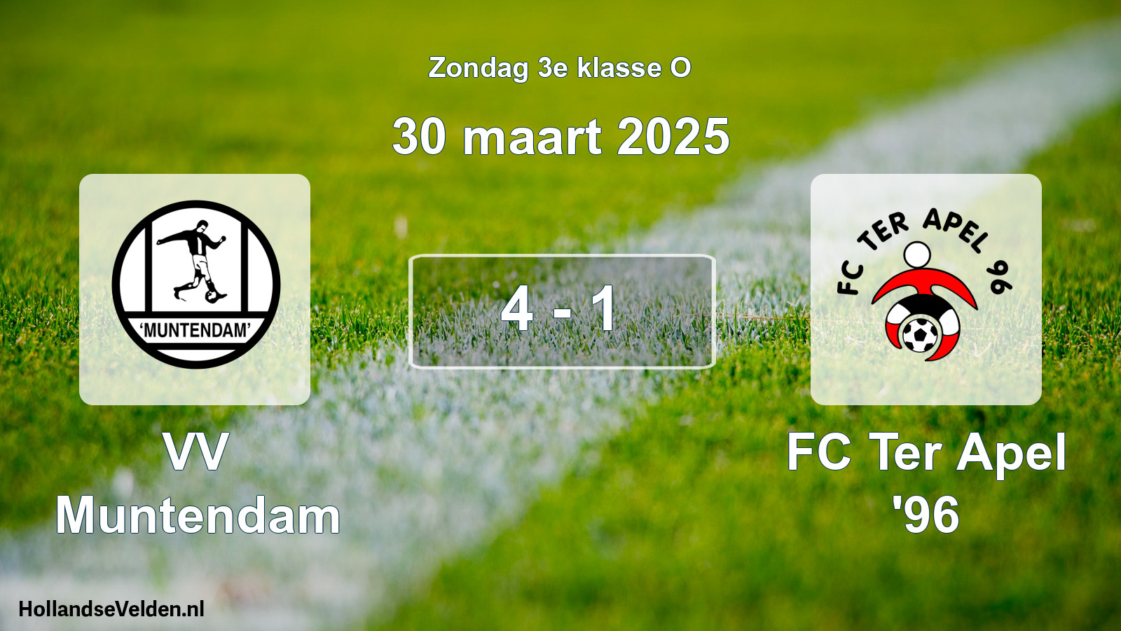 Total number of matches played: VV Muntendam - FC Ter Apel '96 4 - 1 (30 March 2025)