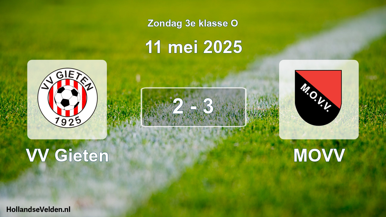 Total number of matches played: VV Gieten - MOVV 2 - 3 (11 May 2025)
