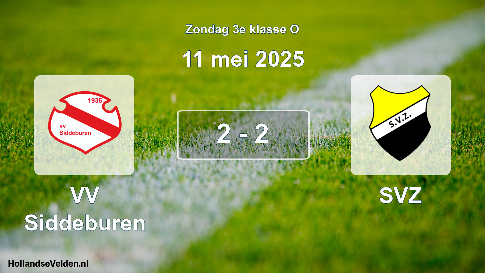 Total number of matches played: VV Siddeburen - SVZ 2 - 2 (11 May 2025)