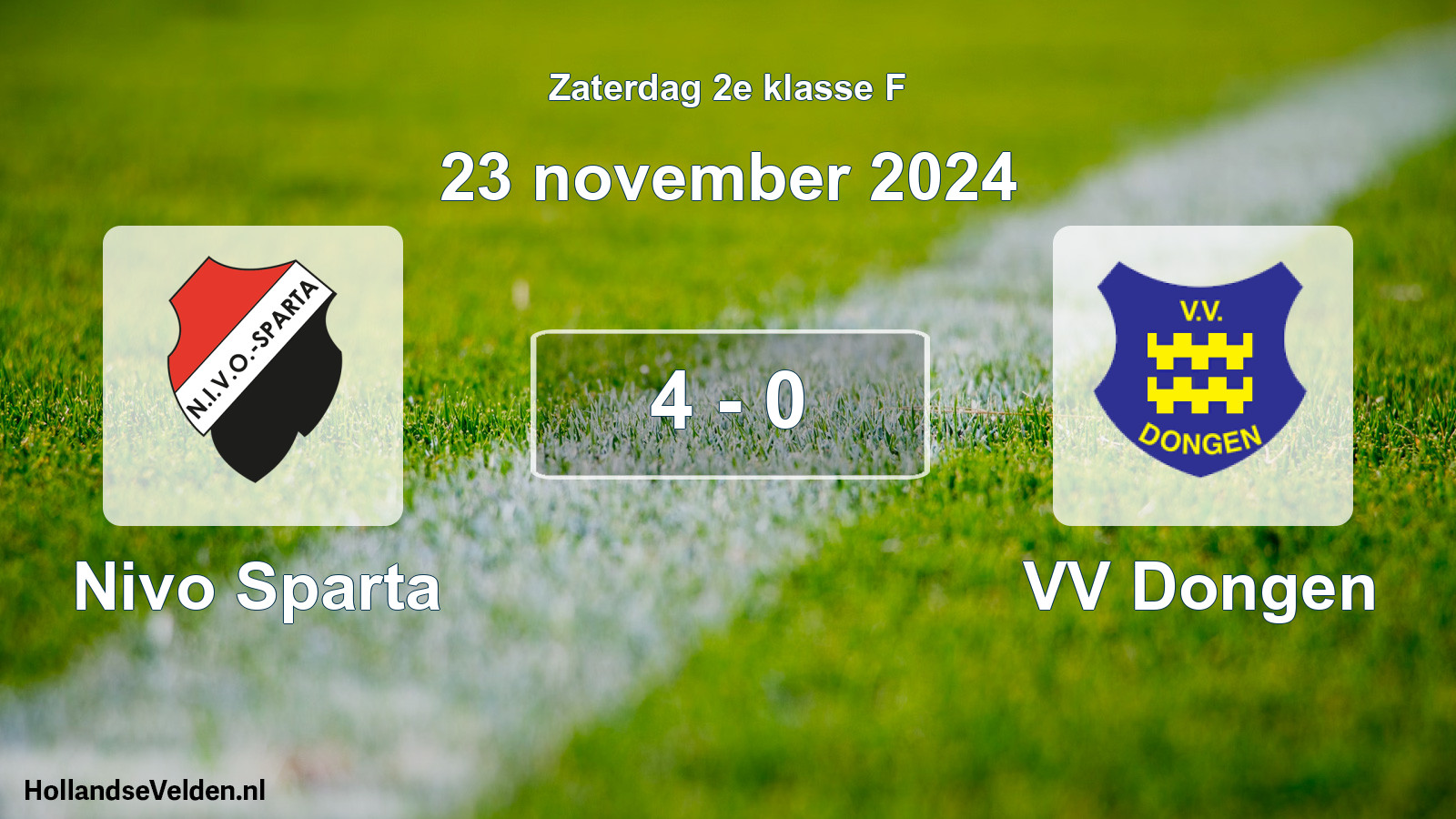 Total number of matches played: Nivo Sparta - VV Dongen 4 - 0 (23 November 2024)