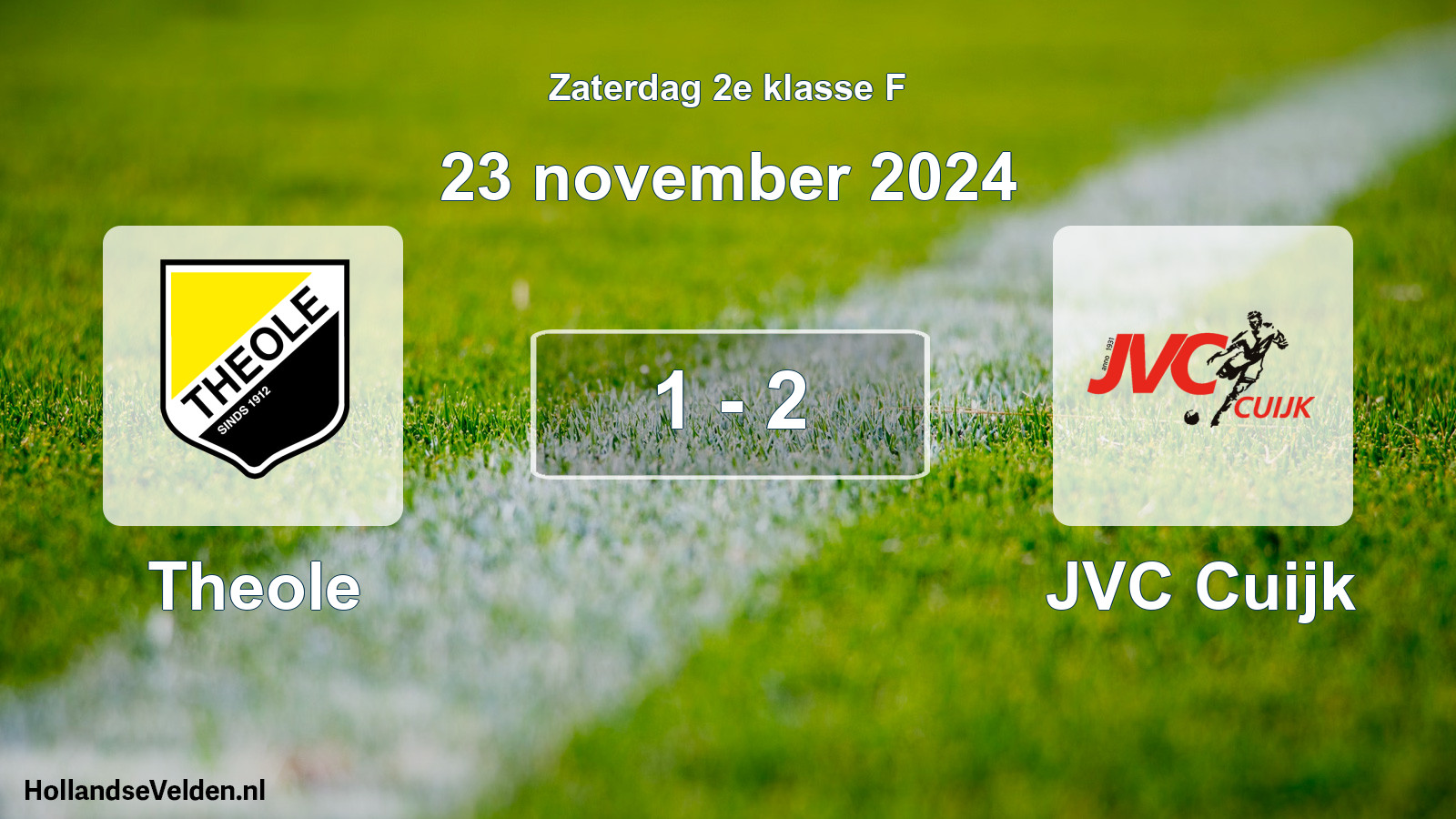 Total number of matches played: Theole - JVC Cuijk 1 - 2 (23 November 2024)