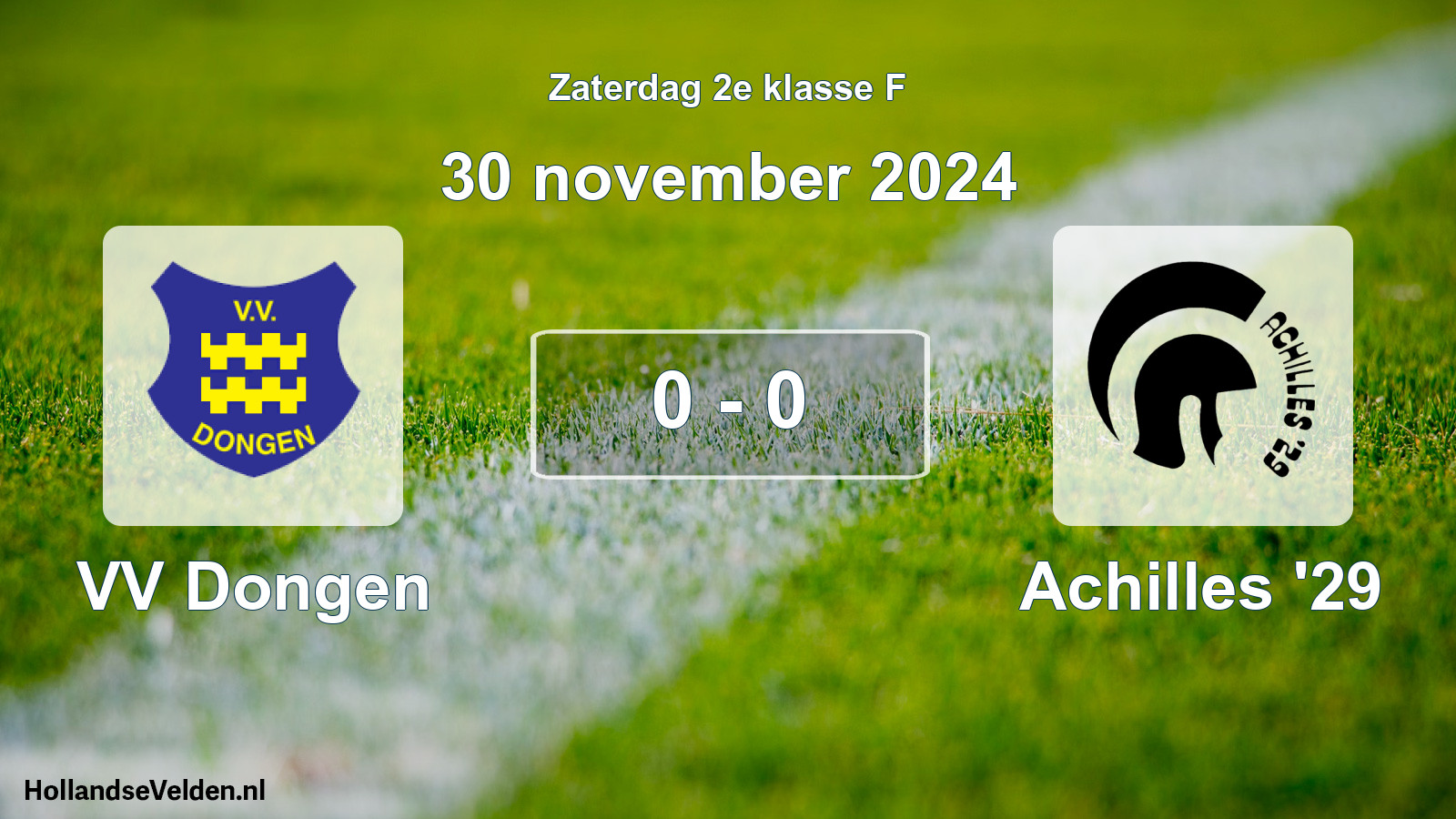 Total number of matches played: VV Dongen - Achilles '29 0 - 0 (30 November 2024)