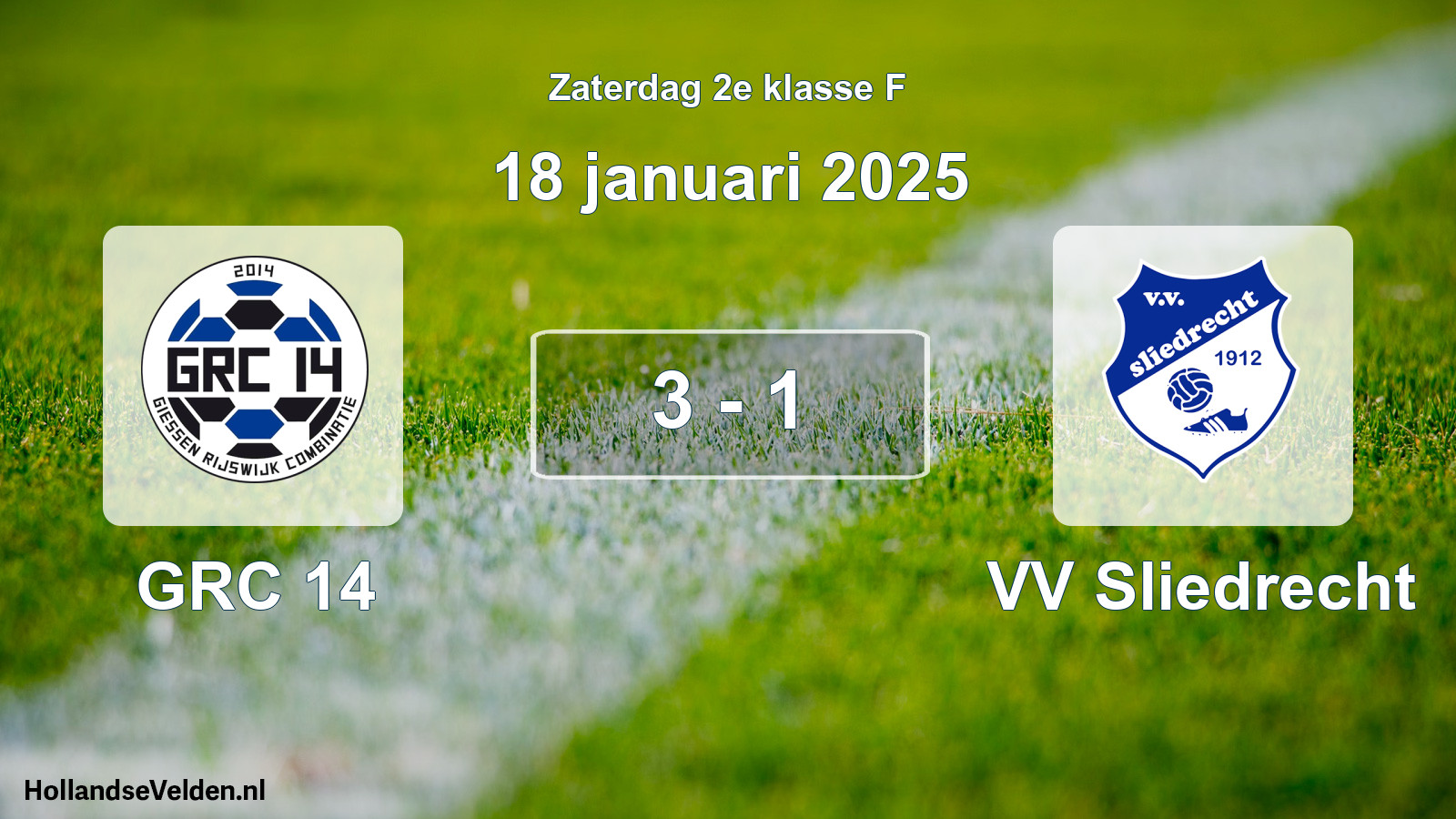 Total number of matches played: GRC 14 - VV Sliedrecht 3 - 1 (18 January 2025)