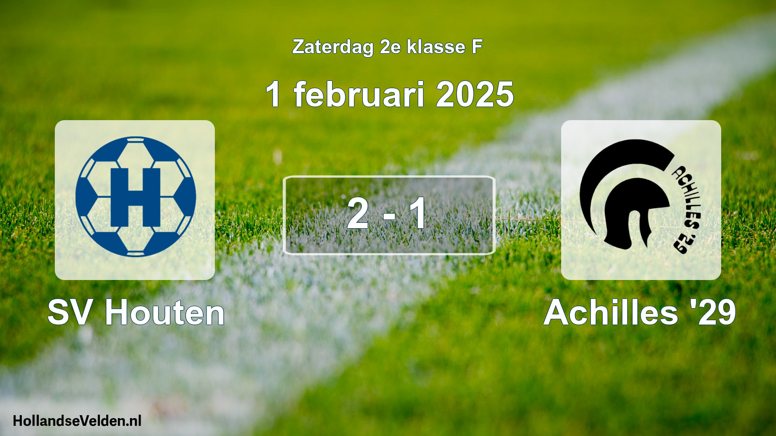 Total number of matches played: SV Houten - Achilles '29 2 - 1 (1 February 2025)