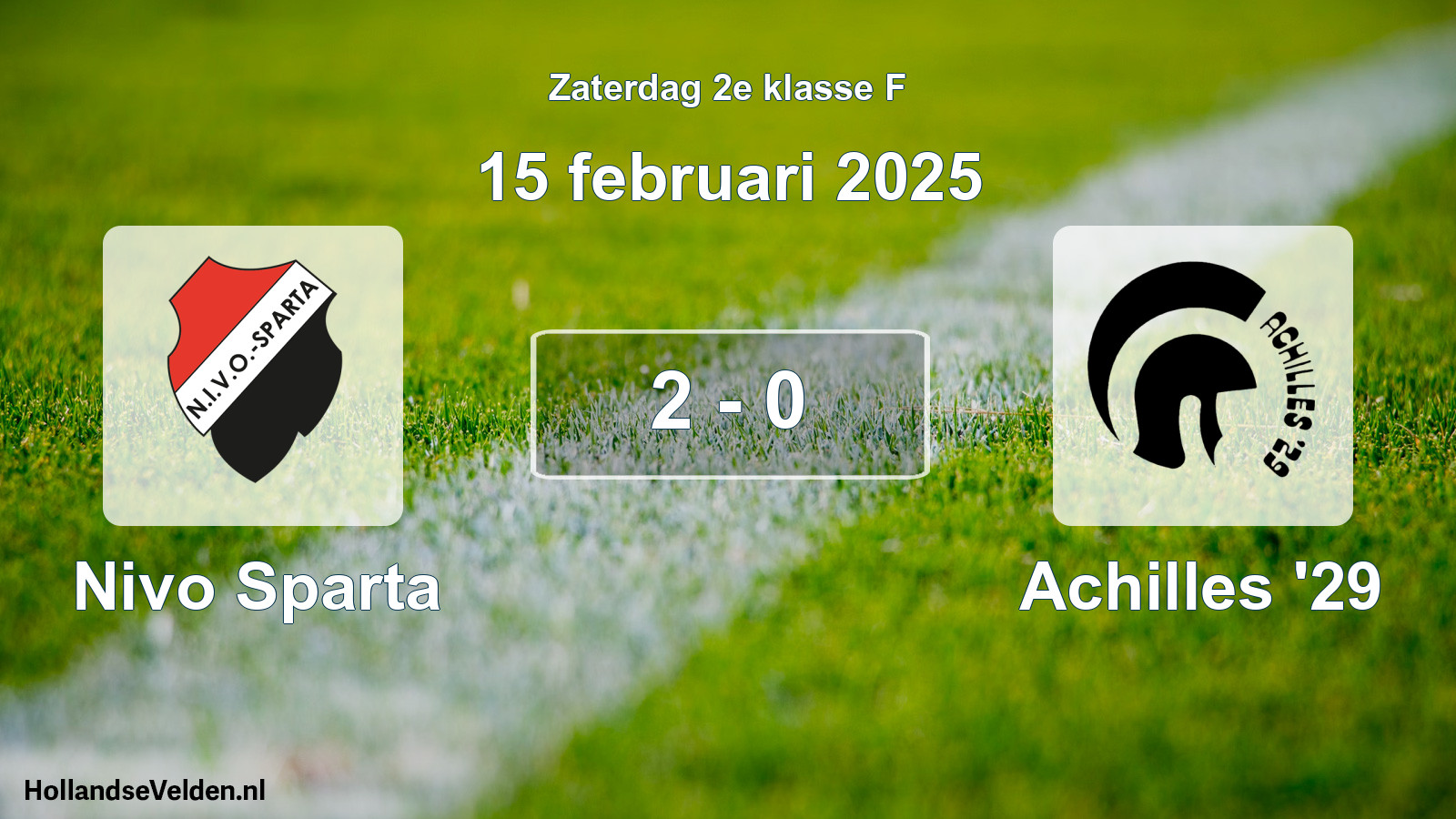 Total number of matches played: Nivo Sparta - Achilles '29 2 - 0 (15 February 2025)