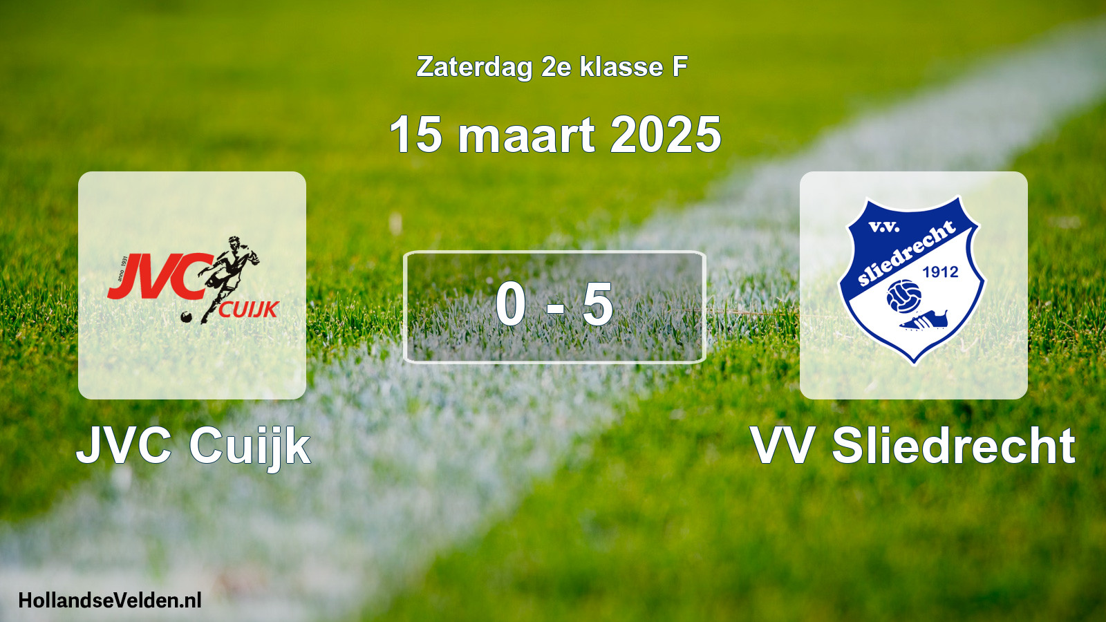 Total number of matches played: JVC Cuijk - VV Sliedrecht 0 - 5 (15 March 2025)