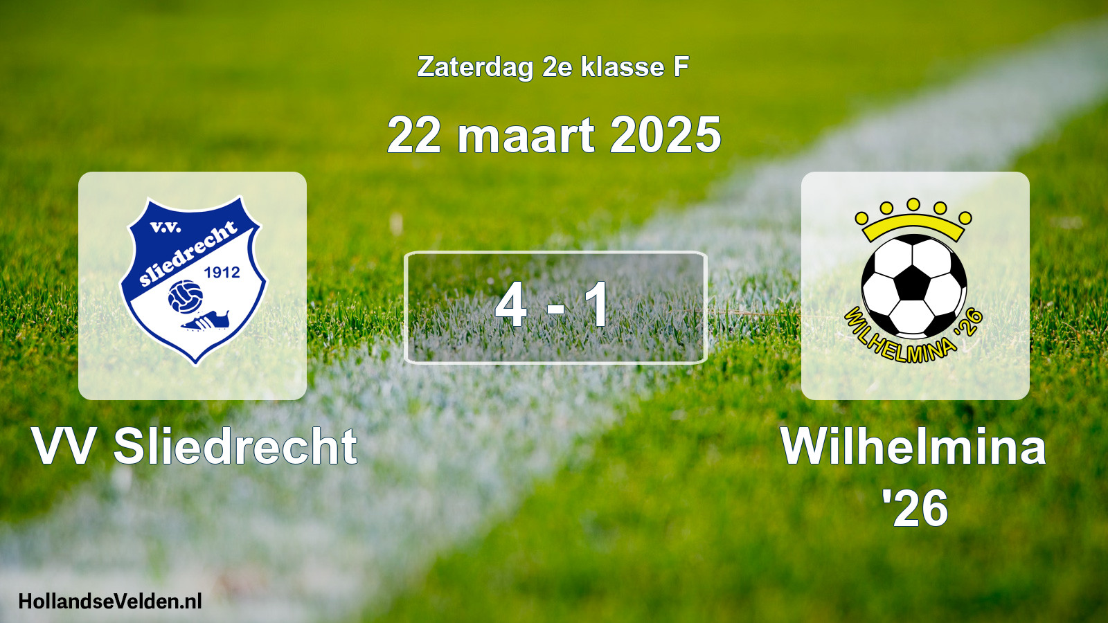Total number of matches played: VV Sliedrecht - Wilhelmina '26 4 - 1 (22 March 2025)