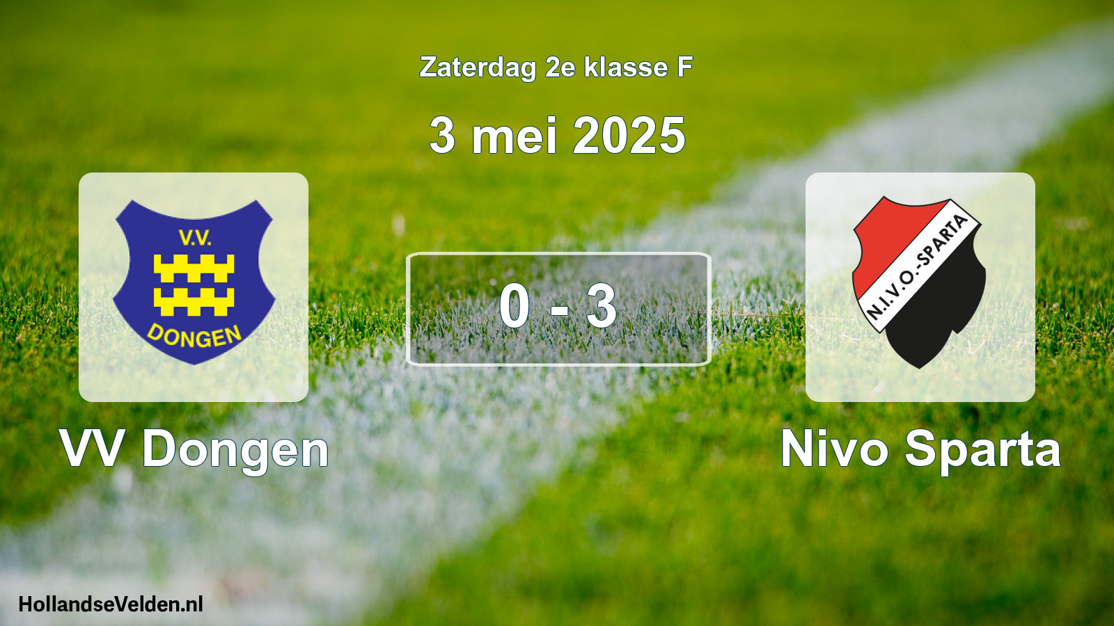 Total number of matches played: VV Dongen - Nivo Sparta 0 - 3 (3 May 2025)