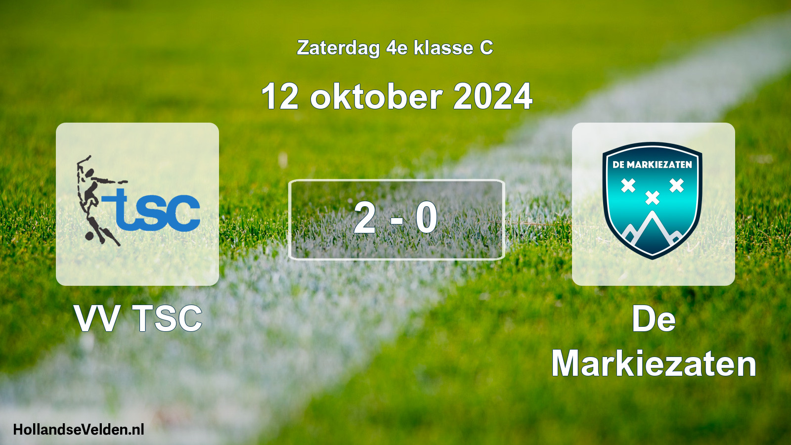 Total number of matches played: VV TSC - De Markiezaten 2 - 0 (12 October 2024)