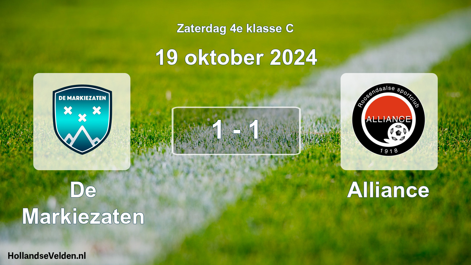Total number of matches played: De Markiezaten - Alliance 1 - 1 (19 October 2024)