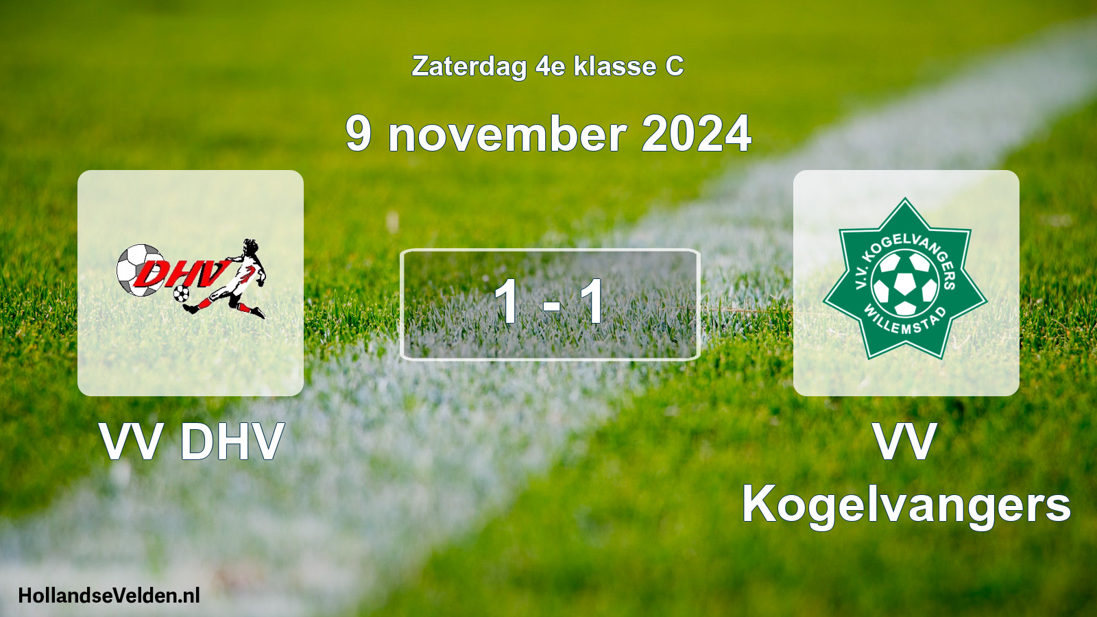 Total number of matches played: VV DHV - VV Kogelvangers 1 - 1 (9 November 2024)