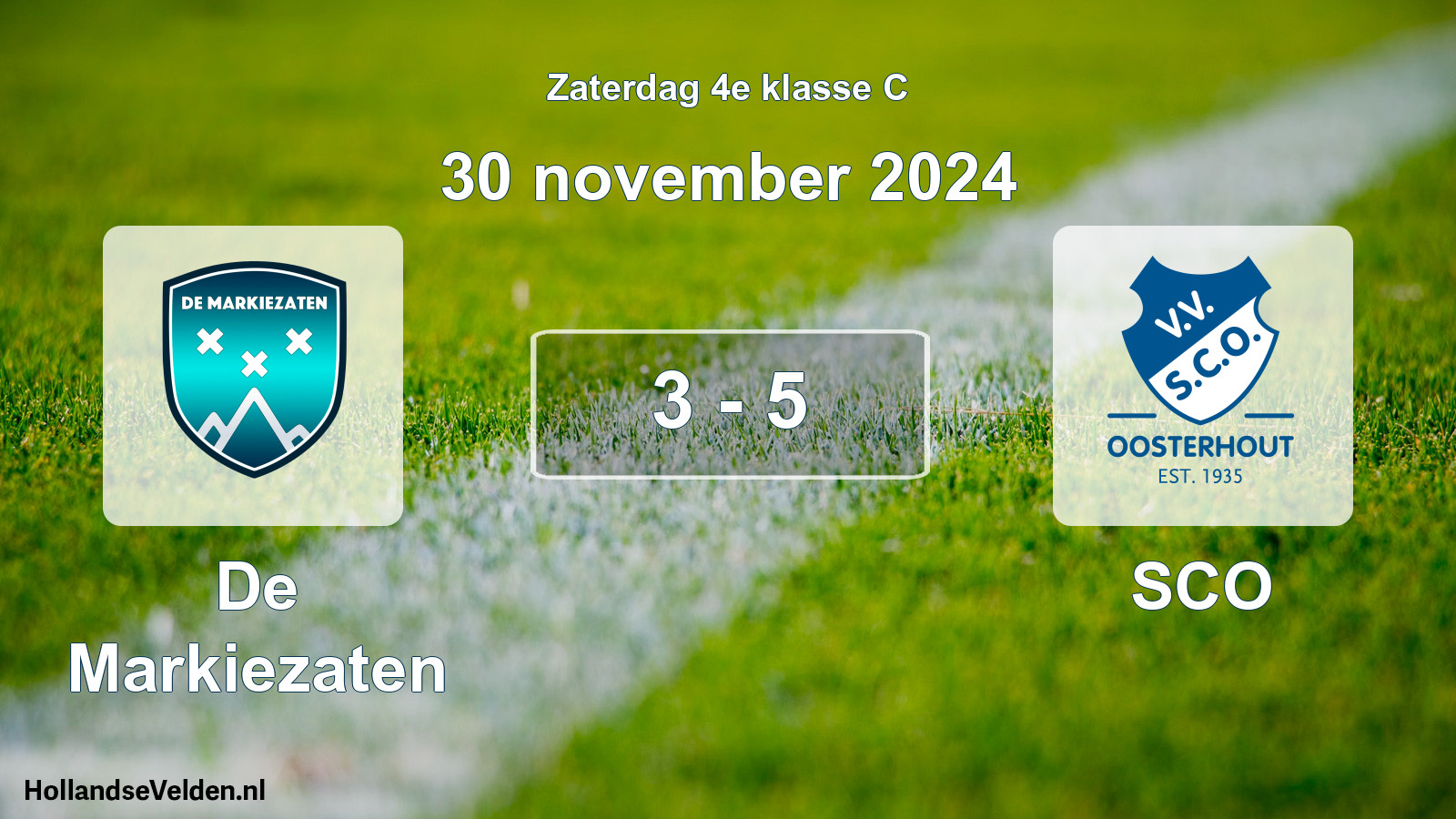 Total number of matches played: De Markiezaten - SCO 3 - 5 (30 November 2024)