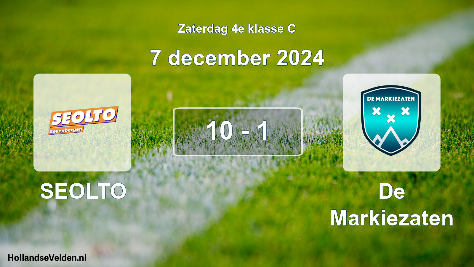 Total number of matches played: SEOLTO - De Markiezaten 10 - 1 (7 December 2024)