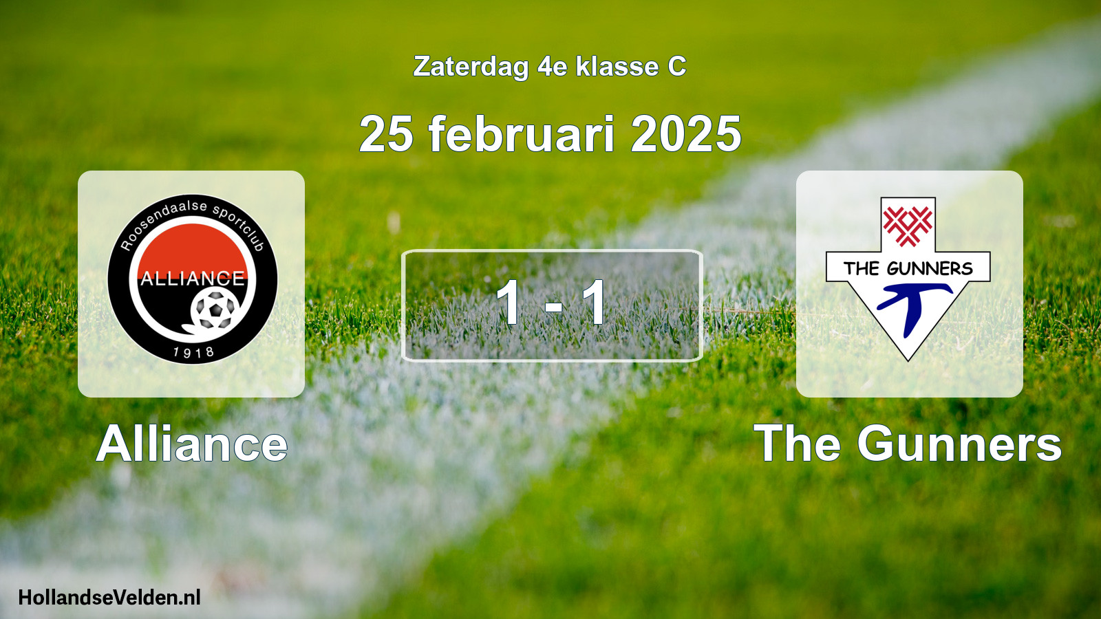 Total number of matches played: Alliance - The Gunners 1 - 1 (25 February 2025)