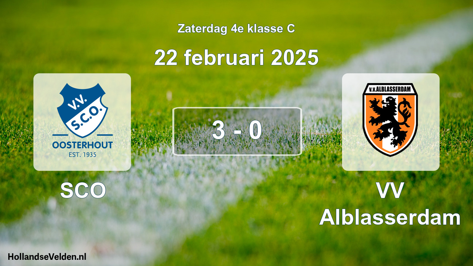 Total number of matches played: SCO - VV Alblasserdam 3 - 0 (22 February 2025)