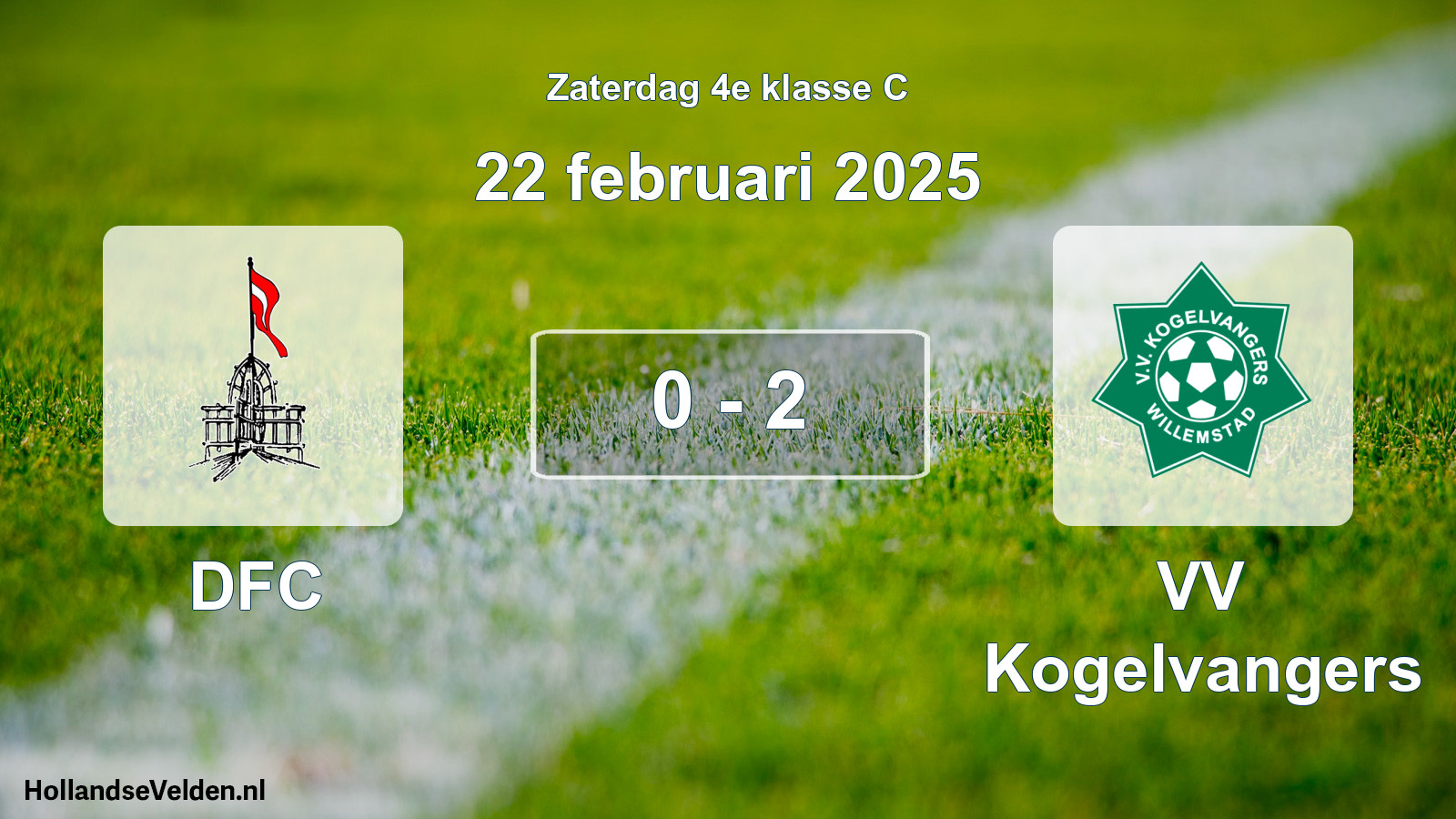 Total number of matches played: DFC - VV Kogelvangers 0 - 2 (22 February 2025)