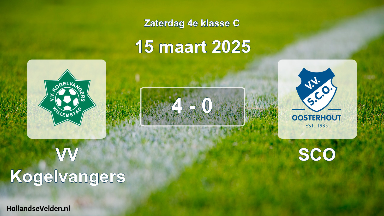 Total number of matches played: VV Kogelvangers - SCO 4 - 0 (15 March 2025)