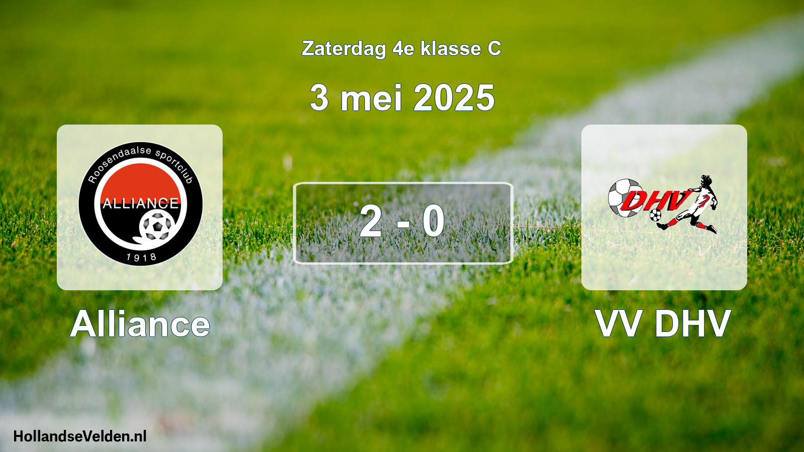 Total number of matches played: Alliance - VV DHV 2 - 0 (3 May 2025)