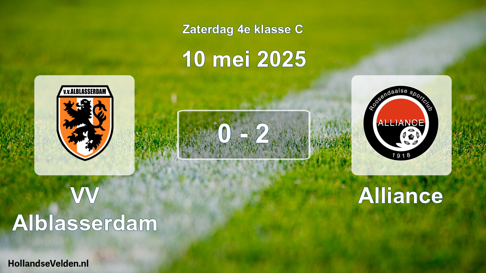 Total number of matches played: VV Alblasserdam - Alliance 0 - 2 (10 May 2025)