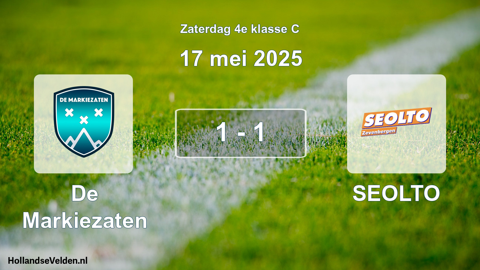 Total number of matches played: De Markiezaten - SEOLTO 1 - 1 (17 May 2025)
