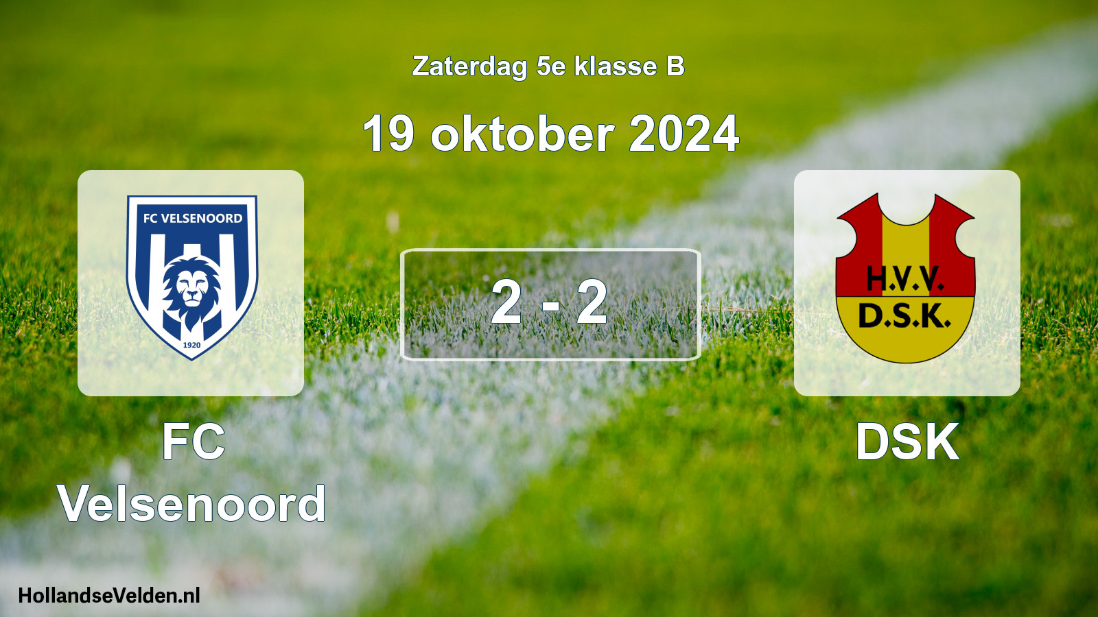 Total number of matches played: FC Velsenoord - DSK 2 - 2 (19 October 2024)