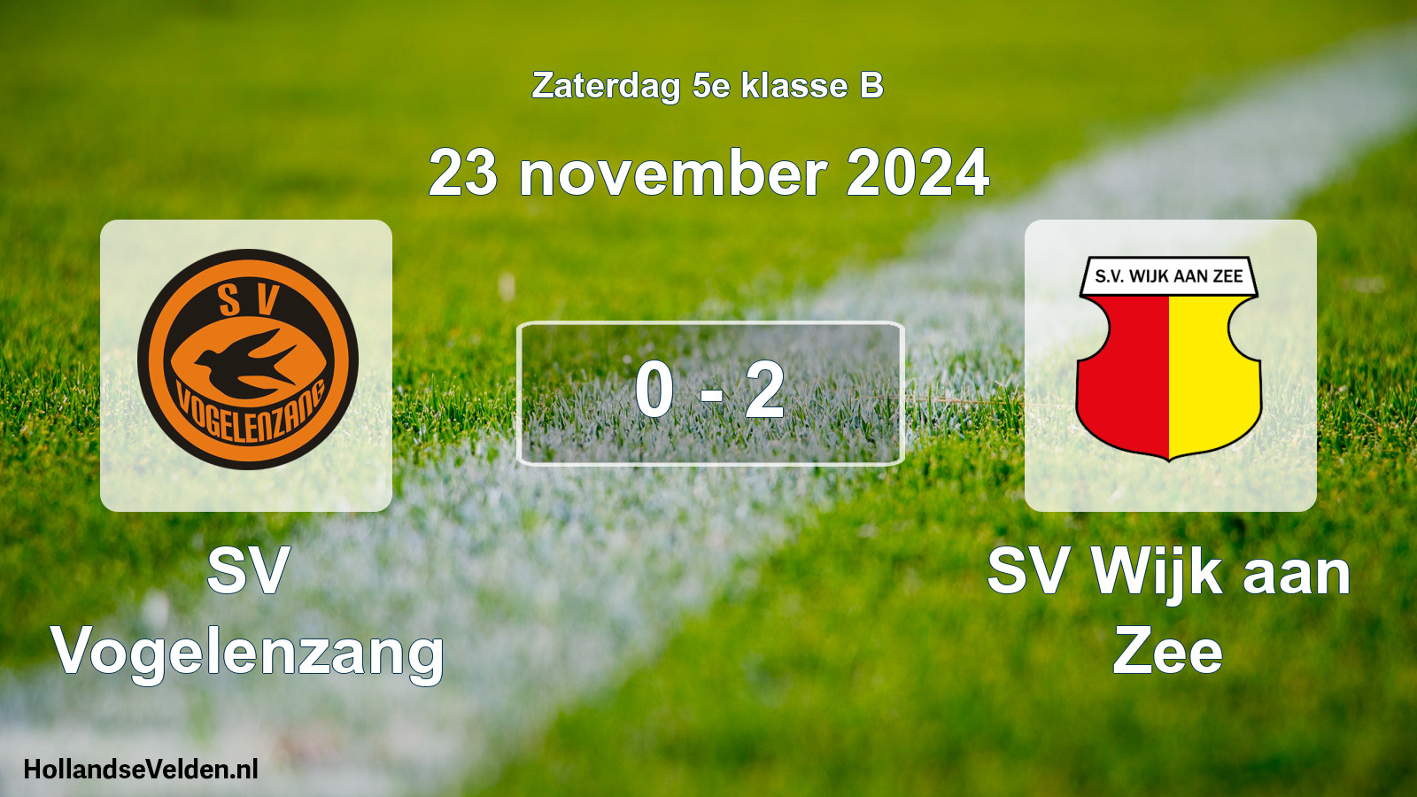 Total number of matches played: SV Vogelenzang - SV Wijk aan Zee 0 - 2 (23 November 2024)