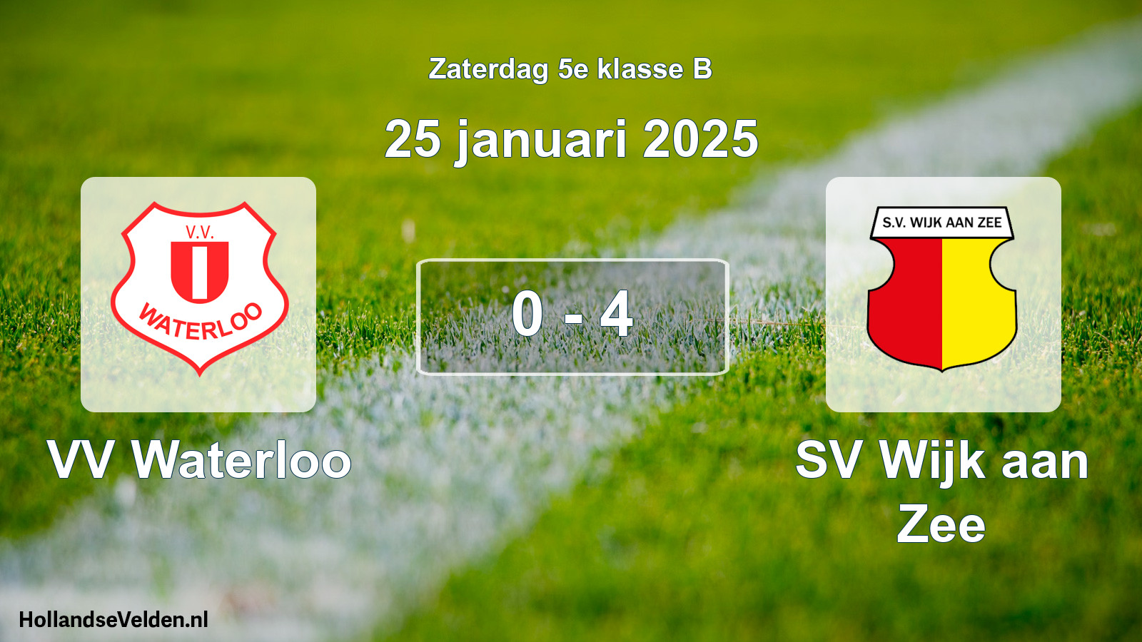Total number of matches played: VV Waterloo - SV Wijk aan Zee 0 - 4 (25 January 2025)