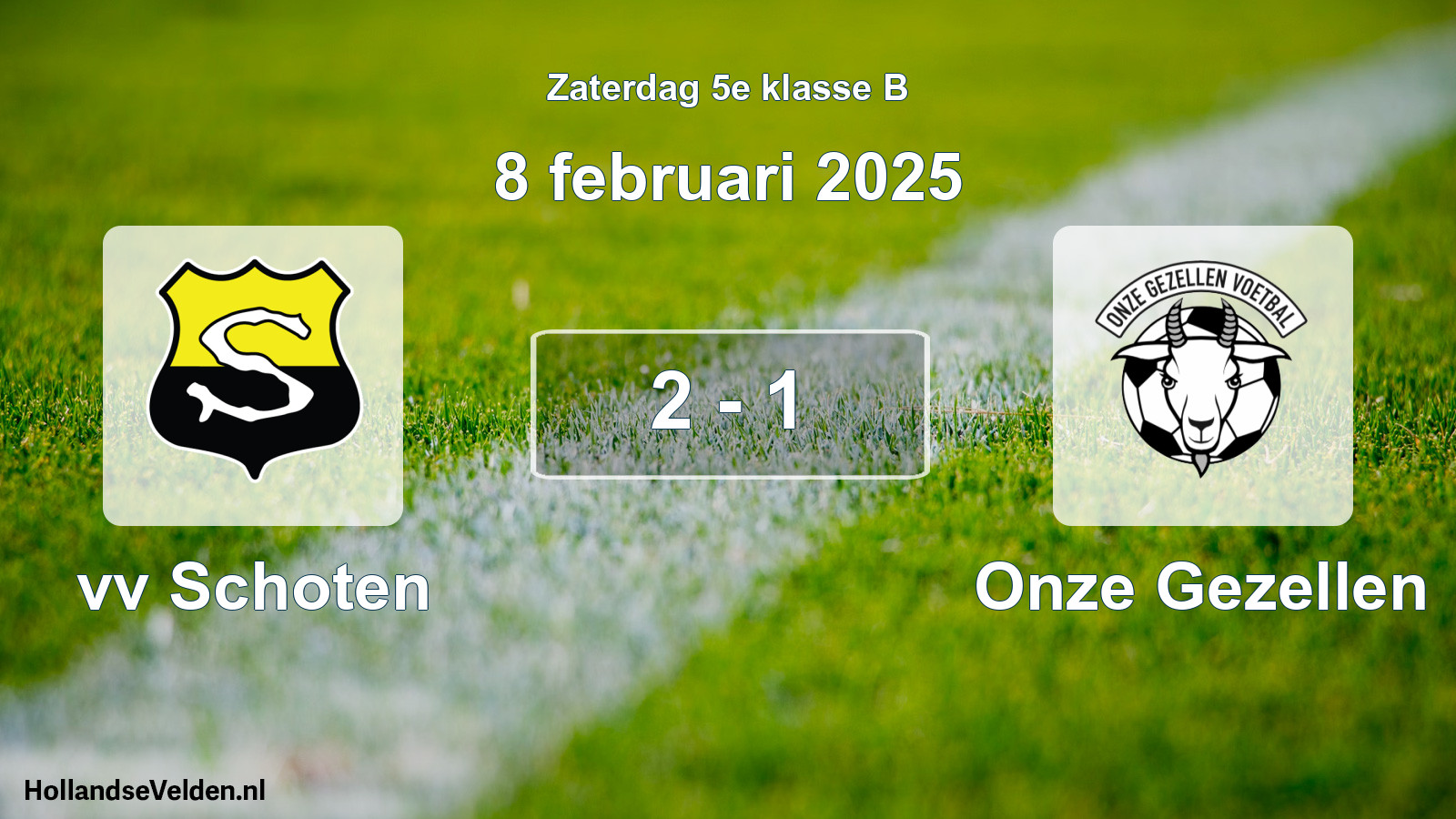 Total number of matches played: vv Schoten - Onze Gezellen 2 - 1 (8 February 2025)