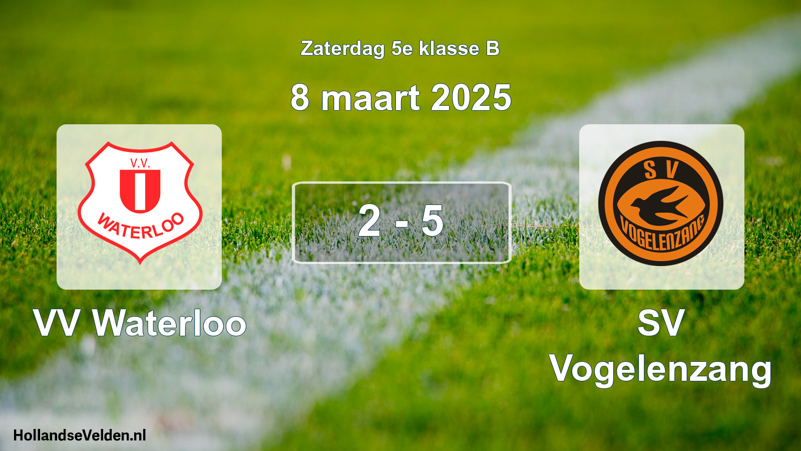 Total number of matches played: VV Waterloo - SV Vogelenzang 2 - 5 (8 March 2025)