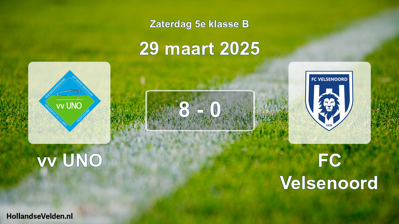 Total number of matches played: vv UNO - FC Velsenoord 8 - 0 (29 March 2025)