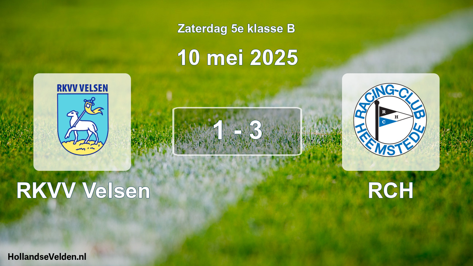 Total number of matches played: RKVV Velsen - RCH 1 - 3 (10 May 2025)