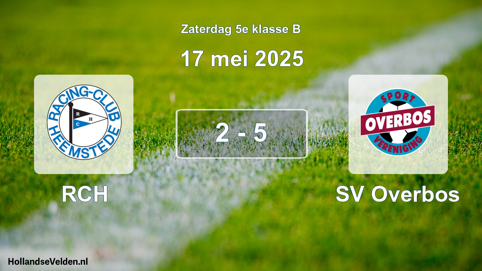 Total number of matches played: RCH - SV Overbos 2 - 5 (17 May 2025)