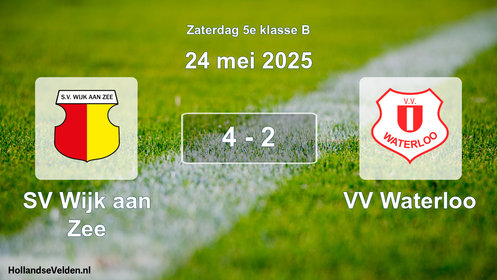 Total number of matches played: SV Wijk aan Zee - VV Waterloo 4 - 2 (24 May 2025)