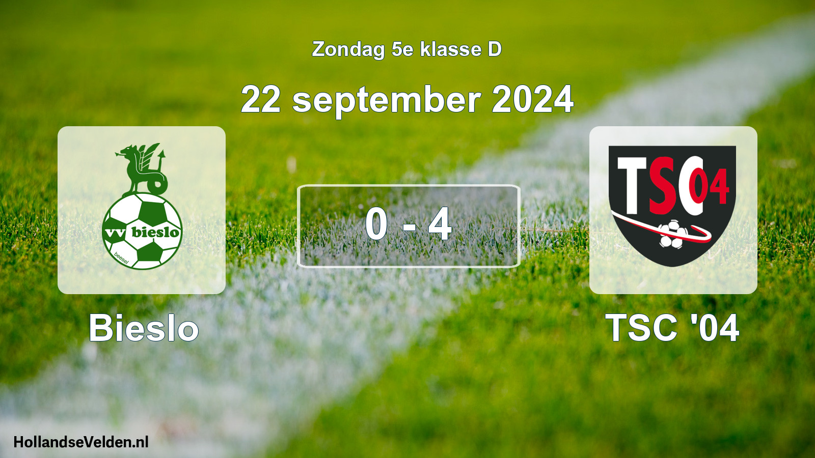 Total number of matches played: Bieslo - TSC '04 0 - 4 (22 September 2024)