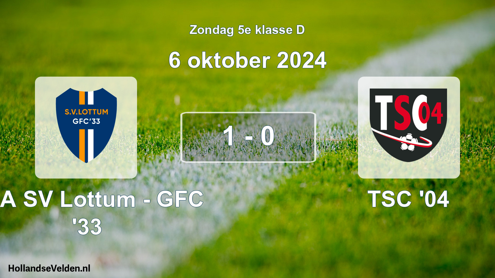 Total number of matches played: SSA SV Lottum - GFC '33 - TSC '04 1 - 0 (6 October 2024)