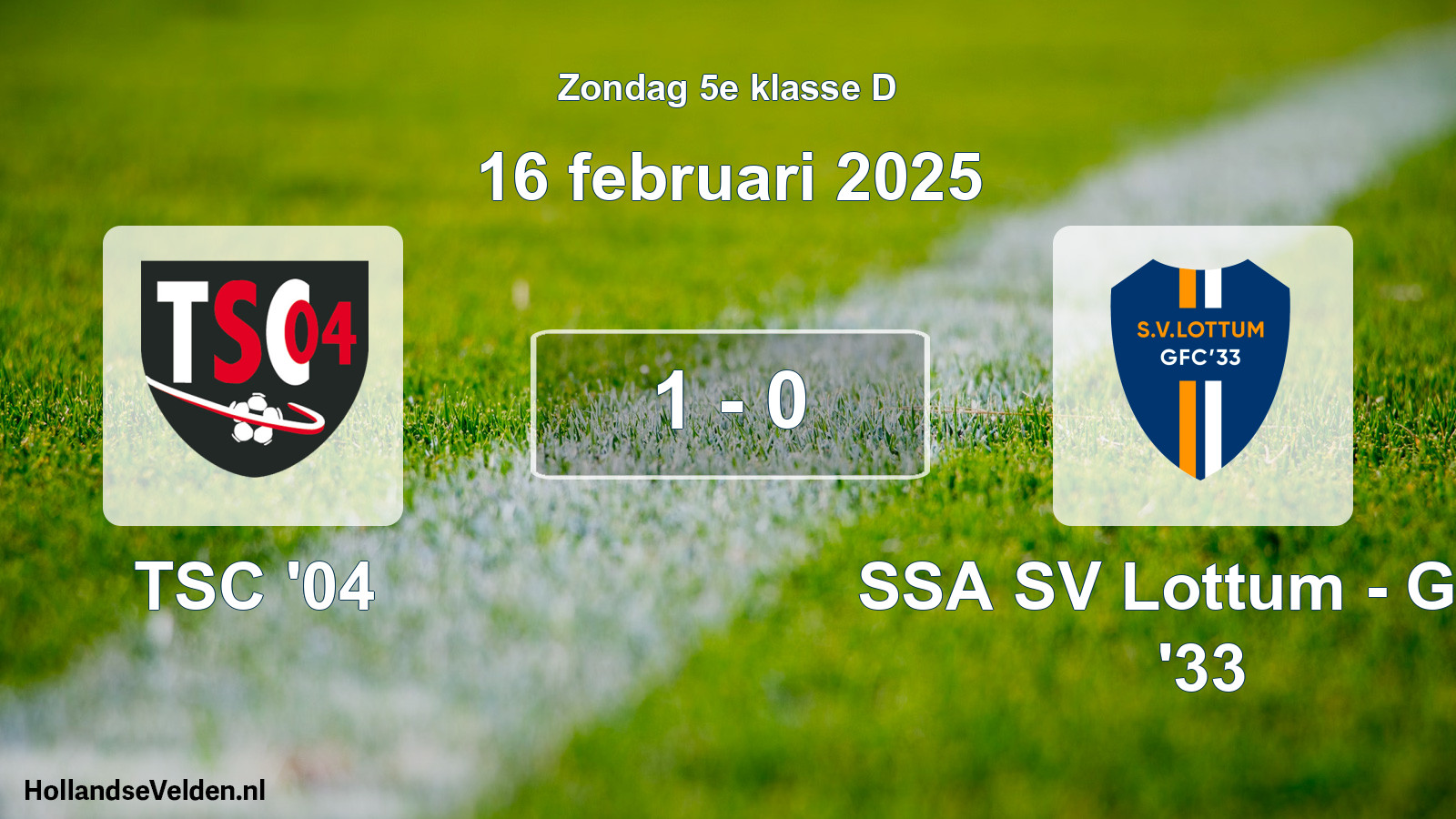 Total number of matches played: TSC '04 - SSA SV Lottum - GFC '33 1 - 0 (16 February 2025)