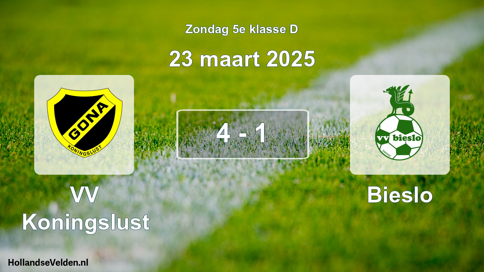 Total number of matches played: VV Koningslust - Bieslo 4 - 1 (23 March 2025)