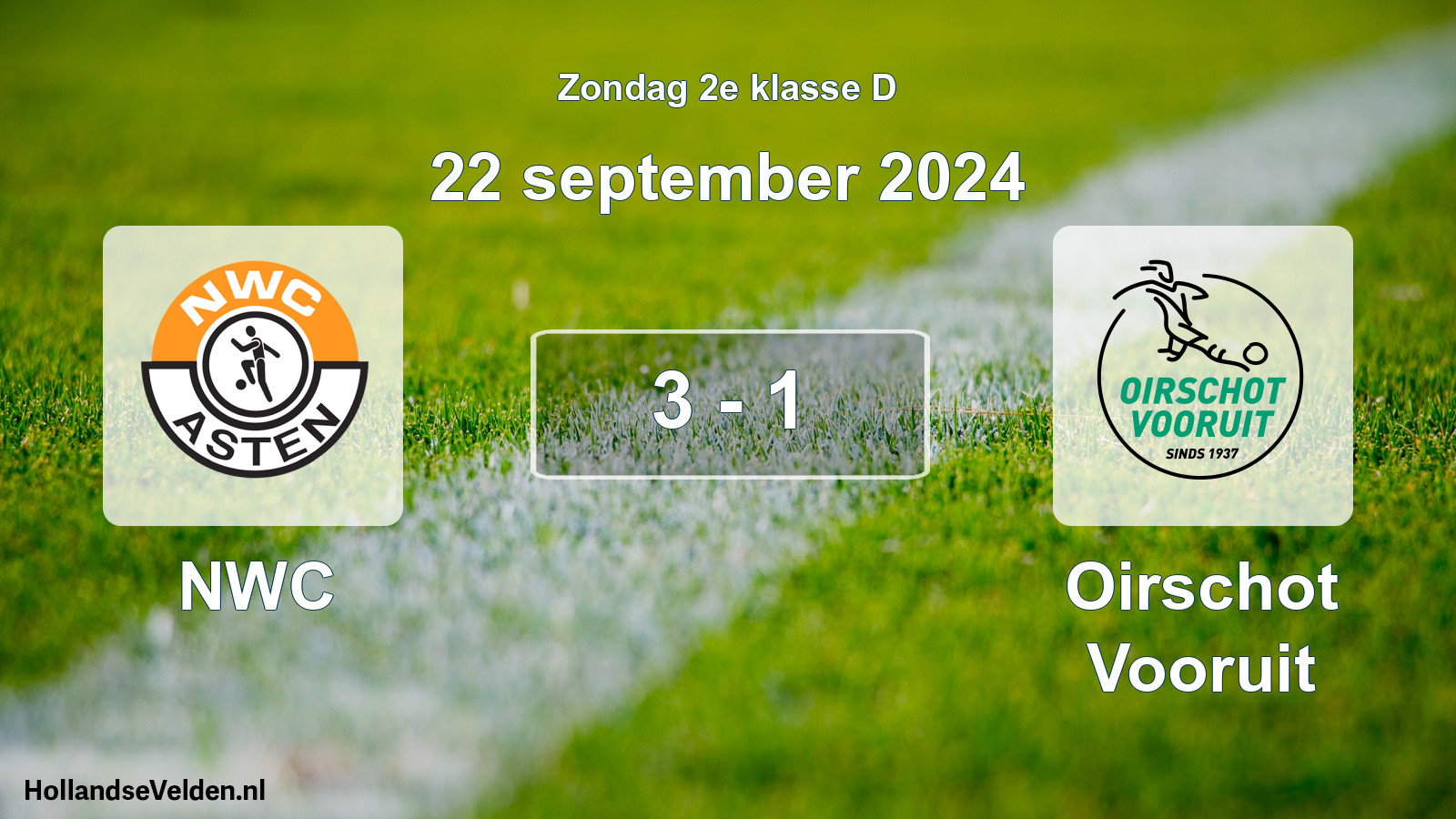 Total number of matches played: NWC - Oirschot Vooruit 3 - 1 (22 September 2024)
